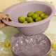 thumbnail image 4 of Large Food Grade Plastic Sink Drain Basket Set | Double Drainage Vegetable Fruit Colander Strainer Organizer | Storage Bin | 27x16x12cm | Easy Clean | 1 Piece | Red Yellow Green Gray, 4 of 6