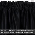 thumbnail image 5 of DriftAway Blackout Valance for Kitchen Window 18 Inch Length Rod Pocket Thermal Insulated Window Treatment for Living Room Bathroom Basement 84" x 18" Solid Black 1 Pack, 5 of 8