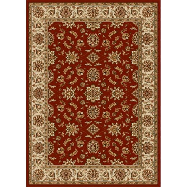 Tapis Rectangulaire Rouge Brique Traditionnel Italie, 5 Pi. 5 Po. L x 7 Pi. 7 Po. H