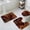 Brown, variant on Gray Marble Bath Mat 3 Piece Bathroom Rug Set, Farmhouse Vintage Abstract Ombre Texture Non Slip Bath Rug Contour Mat and Toilet Lid Cover, Absorbent Shower Mats Soft Bath Rugs and Mats Sets