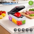 thumbnail image 3 of Honhorrs Vegetable Chopper Mandoline Slicer with Container, Food Veggie Chopper, Cheese Grater, Onion Vegetable Cutter for Kitchen Gadgets & Gifts, Home Essentials (9-in-1, Black), 3 of 8