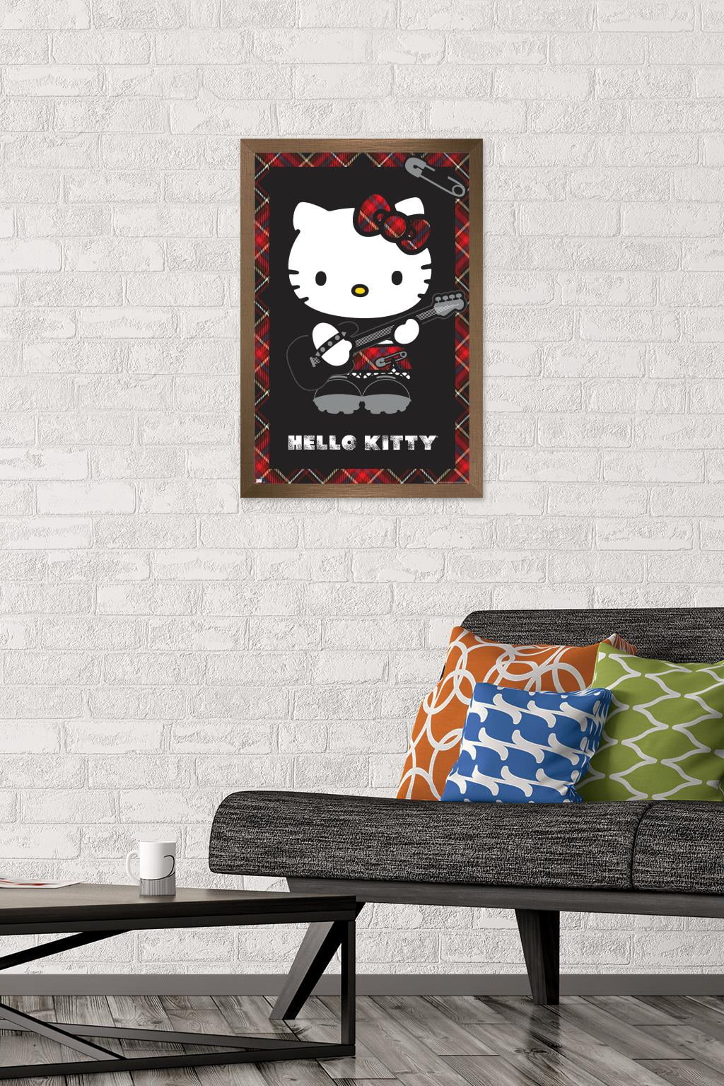 Hello Kitty - Punk Wall Poster, 14.725" x 22.375" Framed