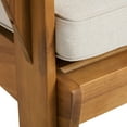 thumbnail image 4 of Linon Killick Slat Back Acacia Outdoor Lounge Chair with Cushion, Natural/Antique White, 4 of 6