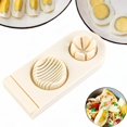 thumbnail image 2 of Cortadora de huevos para huevos duros, de huevos, máquina para hacer ensalada de huevos, práctico picador de huevos, utensilio para cortar hu beige, 2 of 10