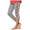Gray, variant on Girls Baseball Print Capri Yoga Pants Casual Sporty Stretchy Athletic Comfy