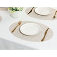 thumbnail image 6 of REGALWOVEN Placemats Set of 6 Oval Placemats for Kitchen Dining Table Decor Table Placemats Wipeable Table Mat Beige 18*12.5Inch, 6 of 7