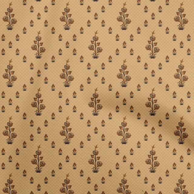 oneOone Cotton Poplin Yellow Fabric Block Craft Projects Decor Fabric Printed By The Yard 42 Inch Wide-TI