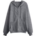 thumbnail image 3 of Womens Zip Up Hoodies Oversized Sweatshirts Fall Fashion Outfits Sweaters Casual Jackets 2024 Winter Clothes, 3 of 4