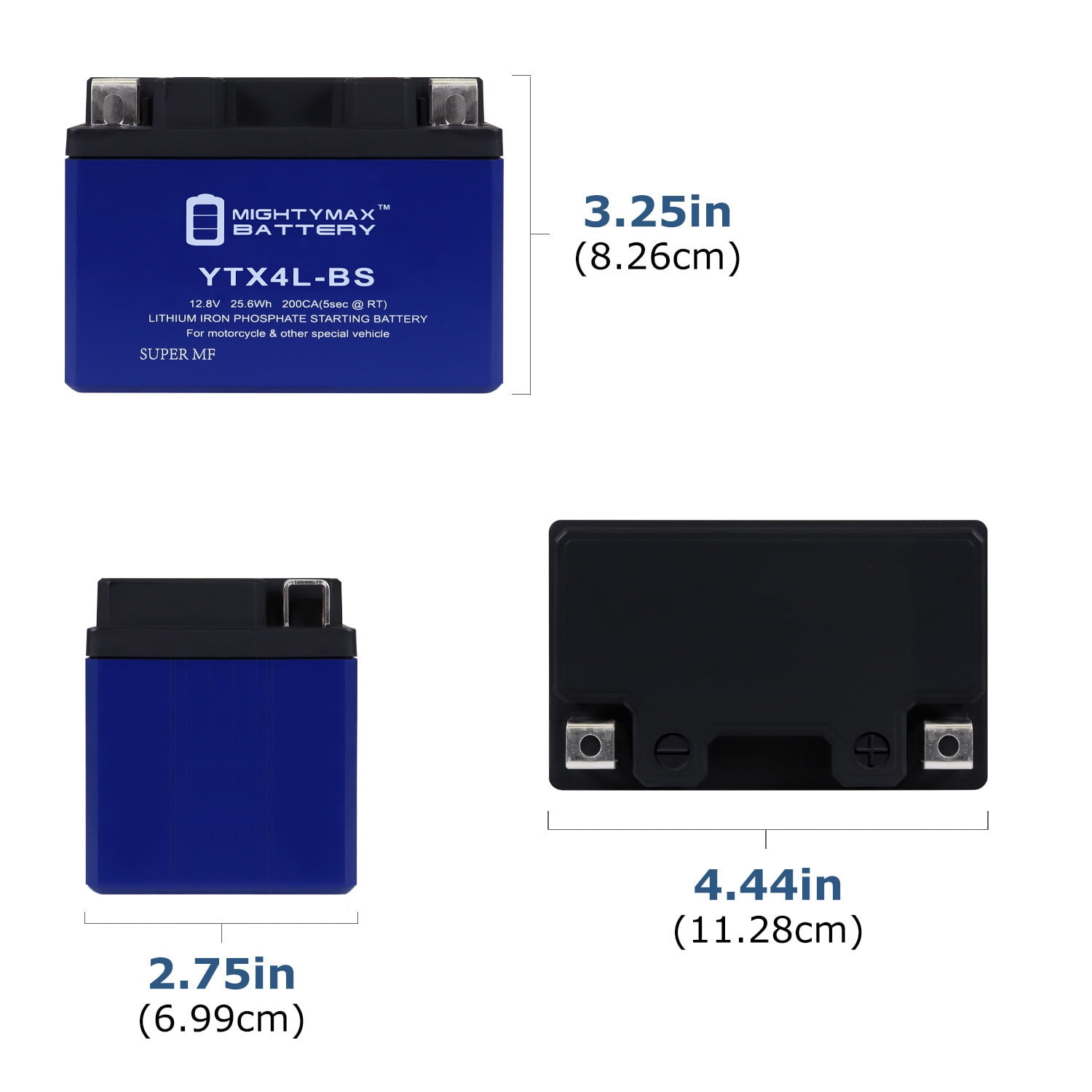 YTX4L-BS Lithium Replacement Battery for Infiniti YTX4L-BS