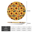 thumbnail image 2 of Balery Colorful Bohemian Sunflower Print Bone China Decorative Plate Ceramic Dinner Plates Art Crafts with Display Stand-7in, 2 of 6