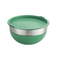 thumbnail image 6 of Tramontina 10-Piece Stainless Steel Mixing Bowl Set with Lid, High Wall with Mint Green Silicone Sides, Dishwasher Safe, 6 of 8