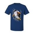 thumbnail image 2 of Torn Ripped Eagle Claws Animal Lover Men's Graphic T-Shirt, Royal, 2XL, 2 of 3