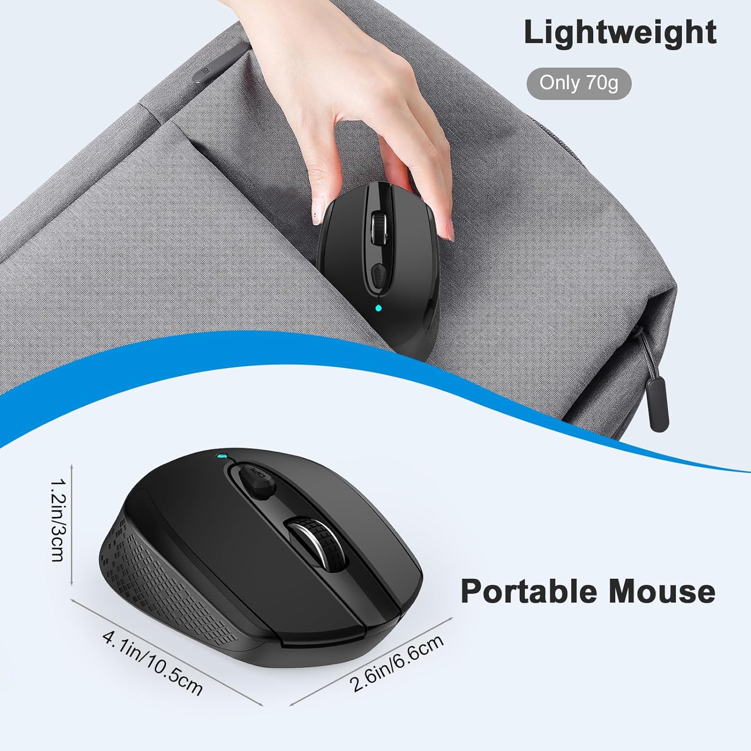 RaceGT USB-C Wireless Silent Mouse 6-Button Portable photo 2