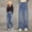B-Navy, variant on Jeans for Girls Baggy Pants for Girls High Waist Denim Pants with Pockets Girls Straight Leg Jeans Girls Fashion 10-11 Years