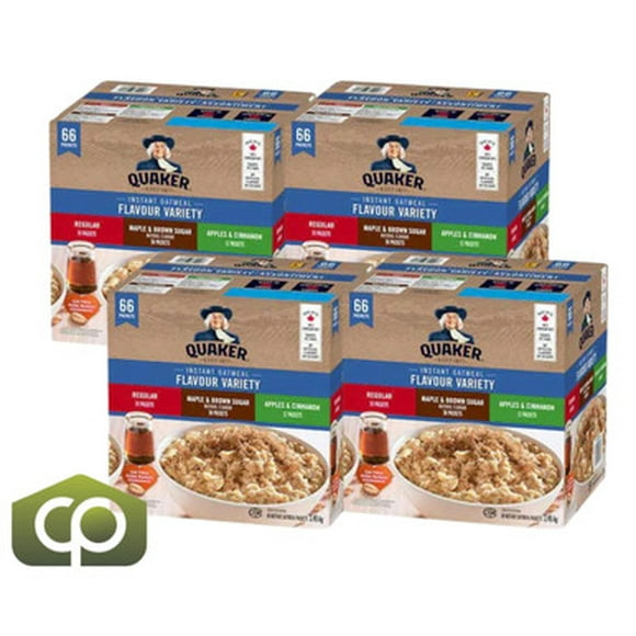 Quaker Instant Oatmeal 3 Flavour Variety Pack - 2.45 kg | (4/Case)