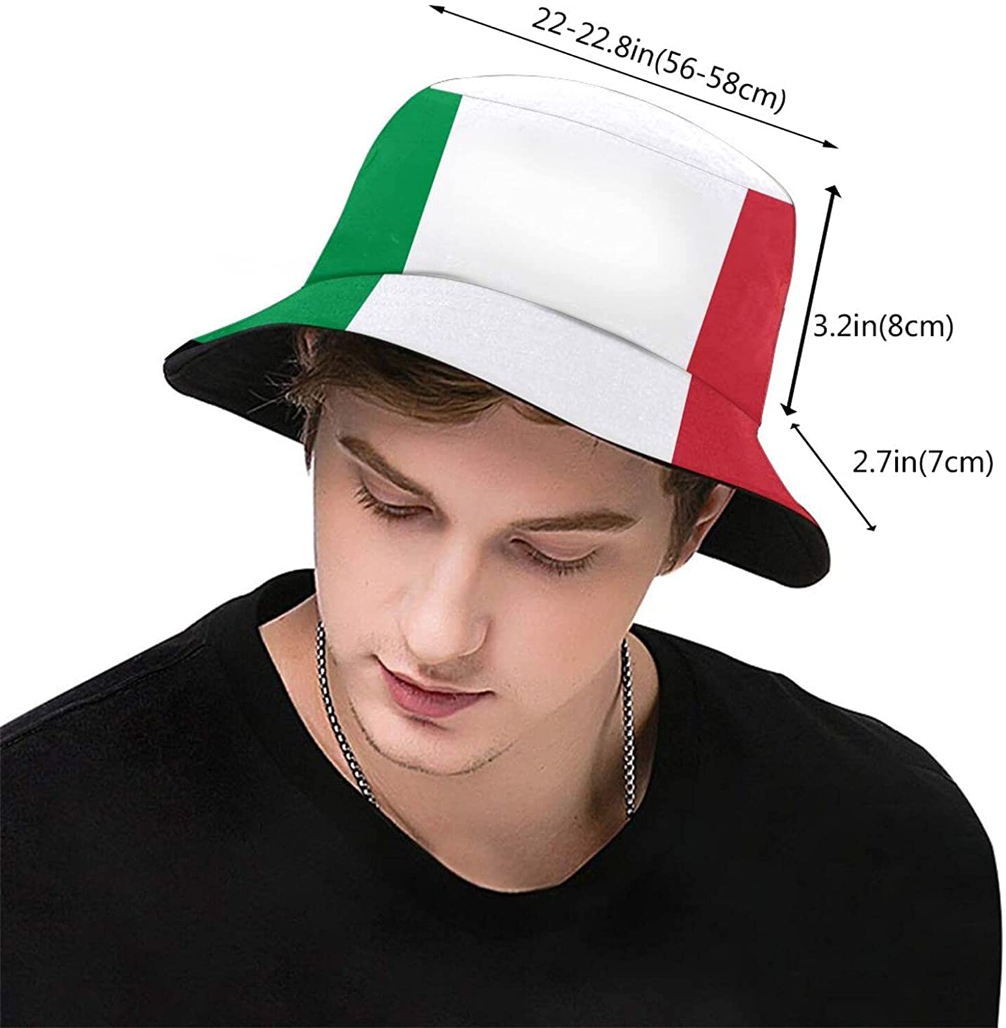 Italian Flag Fishing Hat Fisherman Cap 