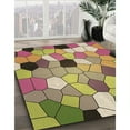 thumbnail image 3 of Ahgly Company Machine Washable Indoor Square Transitional Metallic Gold Area Rugs, 4' Square, 3 of 7