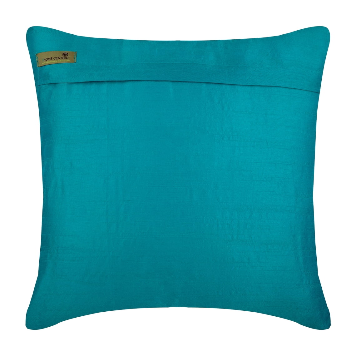 Teal Pillows Cover, Striped Accent Pillows, 12x12 inch (30x30 cm) Pillows Cover, Silk Square Throw Pillows Cover, Textured Pintucks Solid Color Pillows, Modern, Chevron - Teal Waves