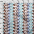 thumbnail image 3 of oneOone Polyester Spandex Light Blue Fabric Geometric Hexagon Stripes Diy Clothing Quilting Fabric Print Fabric By Yard 56 Inch Wide, 3 of 4