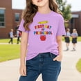 thumbnail image 4 of Girls Shirts Back To School Fashion Printed Short Sleeve Crewneck Loose Pullover Tops Clothes for Girls Size 3-10, 4 of 6