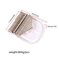 thumbnail image 3 of 17-key Kalimba Music Instrument Prop Transparent Small Size Adults Children Thumb Piano Festival Gift Hand Percussion Instrument, 3 of 6