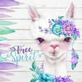 thumbnail image 2 of Sheena Pike Art 12x12 White Modern Wood Framed Museum Art Print Titled - Boho Llama Free Spirit, 2 of 4
