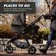 thumbnail image 4 of Sistema de viaje todo terreno Baby Jogger City Mini GT2, con asiento infantil para automóvil City GO 2, exclusivo de Pike, incluye barra para el vientre, manillar de cuero sintético y tela de primera, 4 of 5