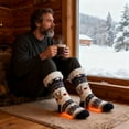 thumbnail image 4 of Hearth & Gear Chaussettes Chauffantes USB Réchauffantes avec 5 Réglages de Styles Chaussettes de Sol Lavables à la Machine pour Usage Intérieur à la Maison Idée d'Hiver Douillette Coussin Chauffant pour Canal Carpien Anneau de Taille Ensemble d'Exercice Exercice des Jambes Assises, 4 of 4