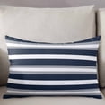 thumbnail image 3 of Farmhouse Stripes Minimalist Throw Pillow Cover, Pillowcase Protectors with Zipper, Breathable Decorative Lumbar Pillow Case Cover, Pillow Shams for Couch Sofa 12x20Inch, 3 of 7