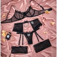 thumbnail image 5 of Conjunto de lencería íntima para mujer, ropa interior, sujetador con aros y bragas, Liga de encaje, 2024, 5 of 5