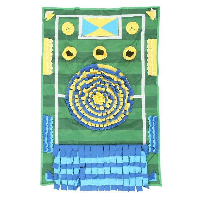 Pet Sniffing Pad Football Field Design Nosework Blanket Interactive Feeding Training Mat for Dog Stress Release