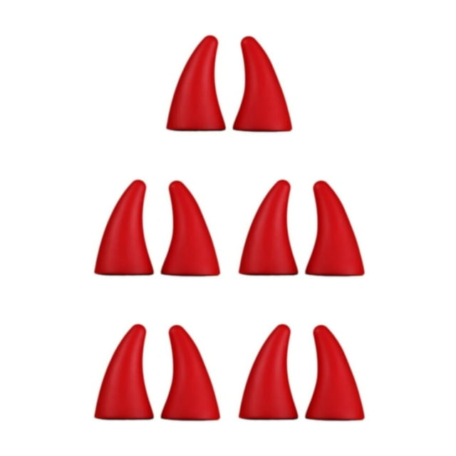 Guardoinrt 2 Pcs/Set Autocollants Têtes de Rotation avec Corne de Diable Imperméable Décoration de Toit de Voiture Rouge 5Set