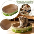 thumbnail image 2 of Oval Cat Scratcher Bowl – Honeycomb Corrugated Cardboard Scratching Lounge,Pet Bed and Furniture Protector for Indoor Cats, 2 of 7