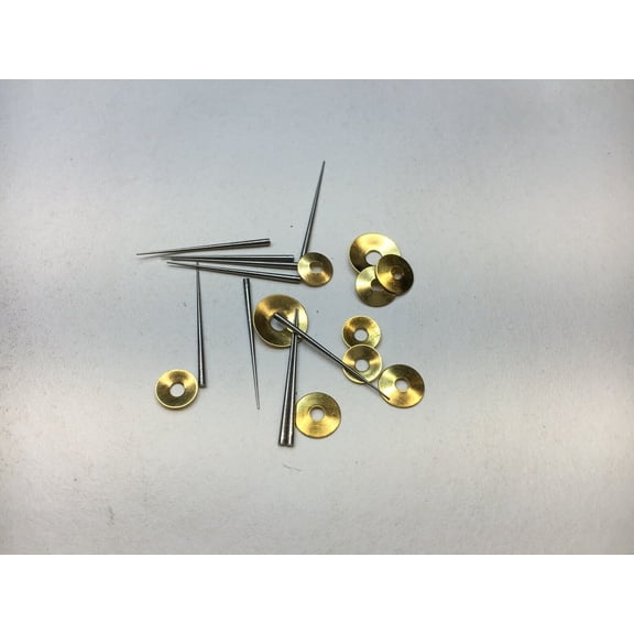 Clock Repair Kit - Brass Washers and Tapered Pins for Securing Clock Hands (Set of 20)