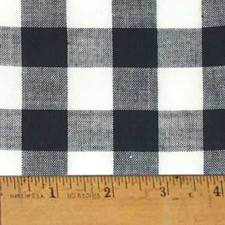 White Buffalo Check Plaid Homespun Cotton Fabric Sold by the Yard - JCS (Best Material For Bedding)