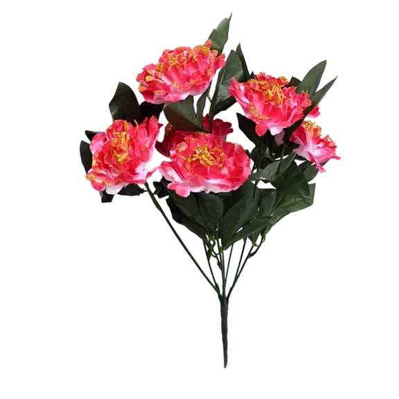 OAVQHLG3B Fake Peonies Flowers 19.6'' Long Stem 7 Heads Silk Flowers Artificial Flowers Shabby Chic Decoration for Home Office Vase Centerpiece Wedding Party