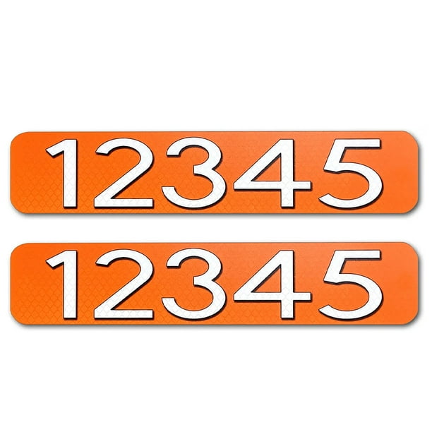 2 Pack Customized Horizontal House/Mailbox Address Numbers Sticker
