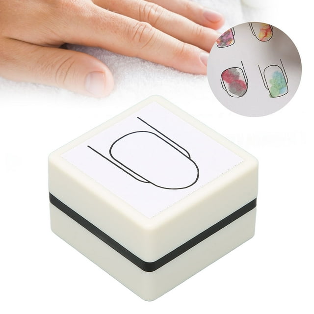 Manicure Practice Stamper, Nail Practice Stamper Clear Lines Keep Clean for Daily Use for Art Beginners Pointed Nails