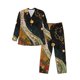 thumbnail image 1 of Balery Abstract Gold Floral Galaxy Pijama para Hombre de Dos Piezas con Manga Larga, Conjunto de Dormir y Descanso Suave con Bolsillos-Large, 1 of 7