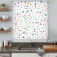 thumbnail image 5 of Colorful Polka Dot Sheer Curtains 45 Inches Long, Rainbow Point Vibrant Light Filering Curtains, Breathable Simi Curtain Privacy Drapes for Kitchen Bathroom Lightweight Small Window Treatment, 5 of 9