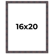 16x20 Frame Brown Rustic Lacquered Walnut Solid Wood Picture Frame Width | 0.875 Inch Moulding