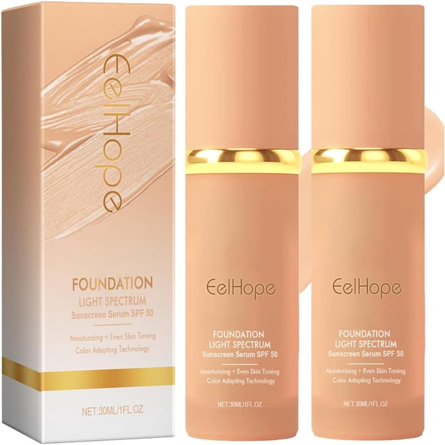 Base de maquillaje Bekoeen, espectro de luz 4 en 1, SPF 50+, 30 ml, 2 veces