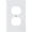 White, variant on DUPLEX RECP WALPLT 1G WH (Pack of 20)