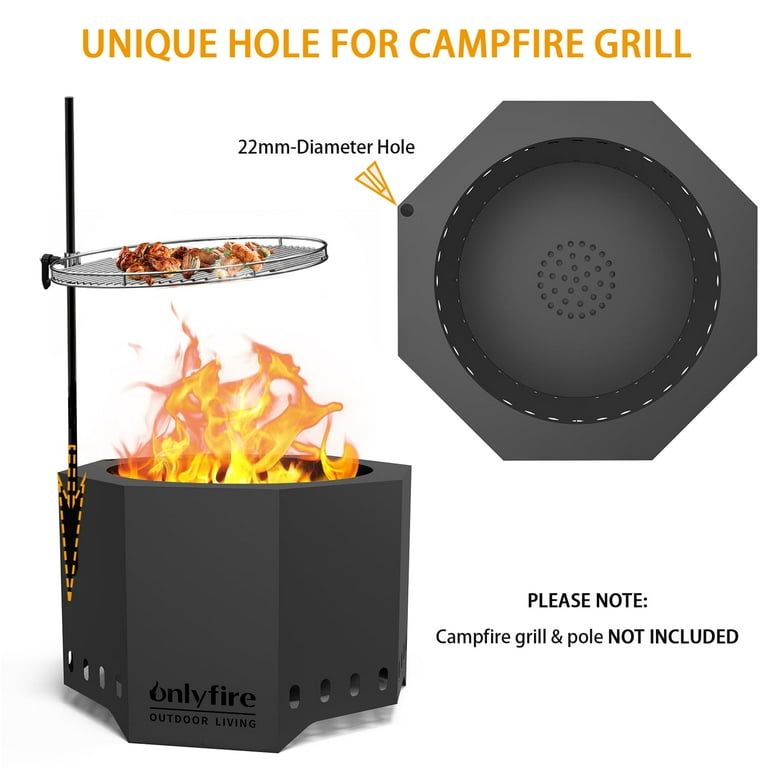 Zimtown Outdoor 26 diam. Fire Pit with Cover for Patio, Backyard, Poolside Zimtown Outdoor 26 diam. Fire Pit with Cover for Patio, Backyard, Poolside
