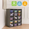 thumbnail image 6 of ECR4Kids Streamline 15 Cubby Tray Cabinet and 15 Scoop Front Bins, 5x3, Kids Furniture, Grey Wash, 6 of 9