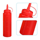 thumbnail image 3 of Juego de 2 dispensadores de alimentos transparentes y duraderos, sin fugas, botella exprimible, accesorio de plancha con tapa para salsas, aceite y condimentos, 3 of 5