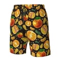 thumbnail image 6 of Uemuo Tangerine Pattern Men's Swim Trunks Hawaiian Beach Bathing Suit Swimsuits Beach Quick-Dry Shorts with Pockets-Medium, 6 of 9