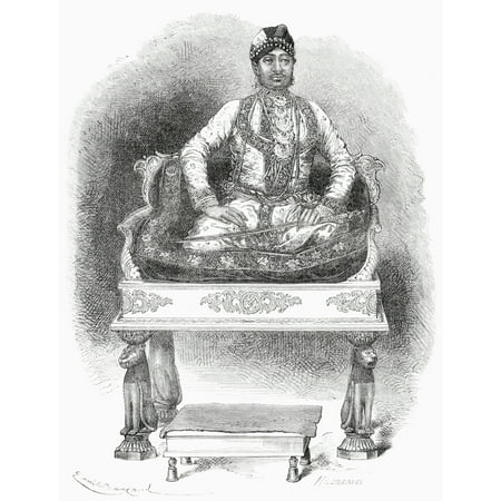 Maharana Shambhu Singh 1847 To 1874 Of Udaipur India Seventy-First Ruler Of The Mewar Dynasty From 1861 To 1874 From El Mundo En La Mano Published 1878