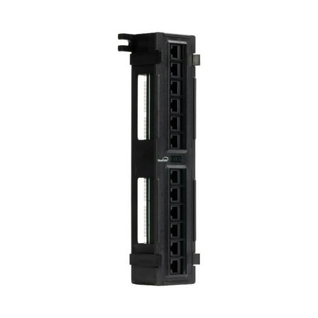 Navepoint 12-Port Cat5E UTP Unsheilded Mini Patch Panel With Wallmount Bracket Included Black price history on PriceWatchPro