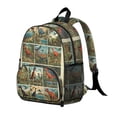 thumbnail image 2 of Cute Dinosaur Pattern Backpack Backpack for School,Cute School Bag,Schoolbag with Adjustable Shoulder Straps & Padded Back,13.8"x11.4"x6", 2 of 6